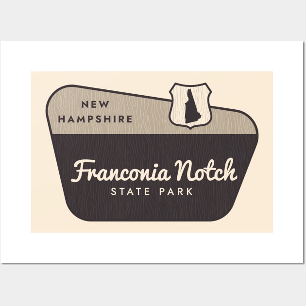 Franconia Notch State Park New Hampshire Welcome Sign Wall Art by Go With Tammy